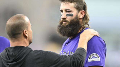 Charlie Blackmon Exits Game with Bruised Eye After Errant Throw