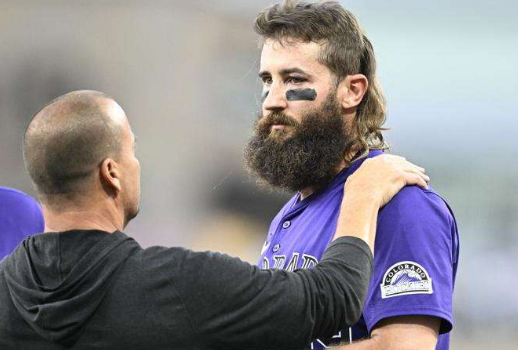 Charlie Blackmon Exits Game with Bruised Eye After Errant Throw